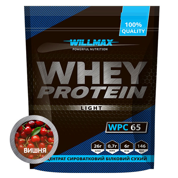 Протеин Willmax 65%  1кг Вишня